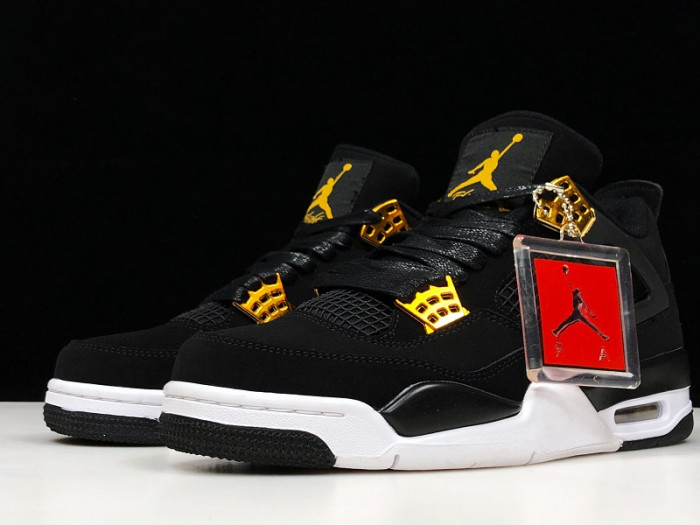 Air Jordan 4 “Royalty” Black/Metallic Gold-White 308497-032 - CCSHOES