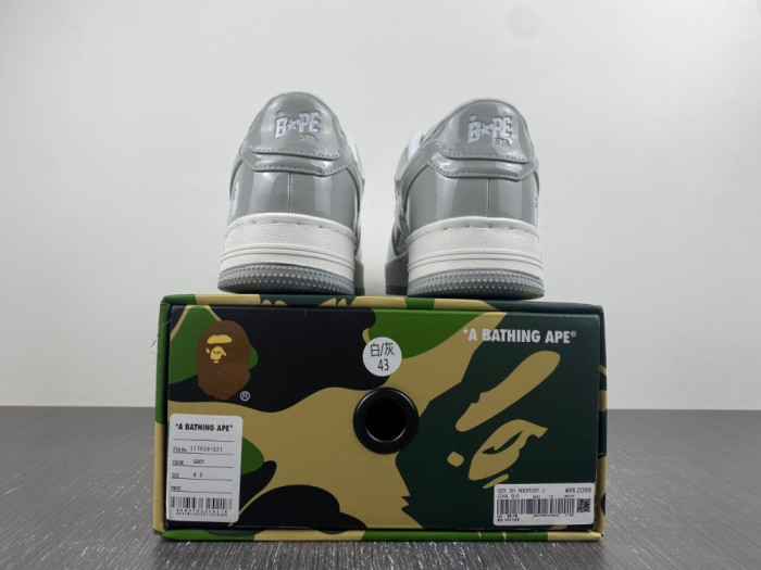 A Bathing Ape Bape Sta white and grey - CCSHOES