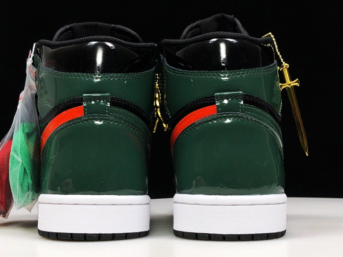SoleFly x Air Jordan 1 Retro High OG Black/Team Orange-Fir AV3905-038 - CCSHOES