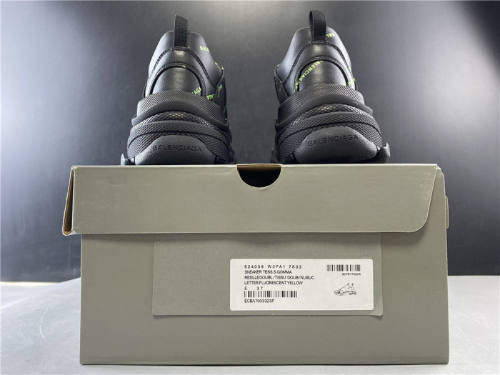 BLCG SNEAKER TRIPLE.S.GOMMA BLACK 524039 W2FA1 7633 - CCSHOES