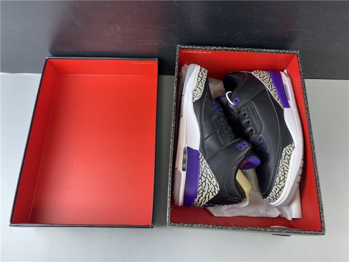 Air Jordan 3 Retro Black Court Purple CT8532-050 - CCSHOES