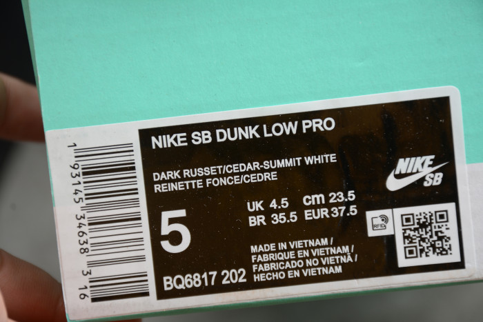 Nike SB Dunk Low Pro Dark Russet Cedar BQ6817-202 - CCSHOES