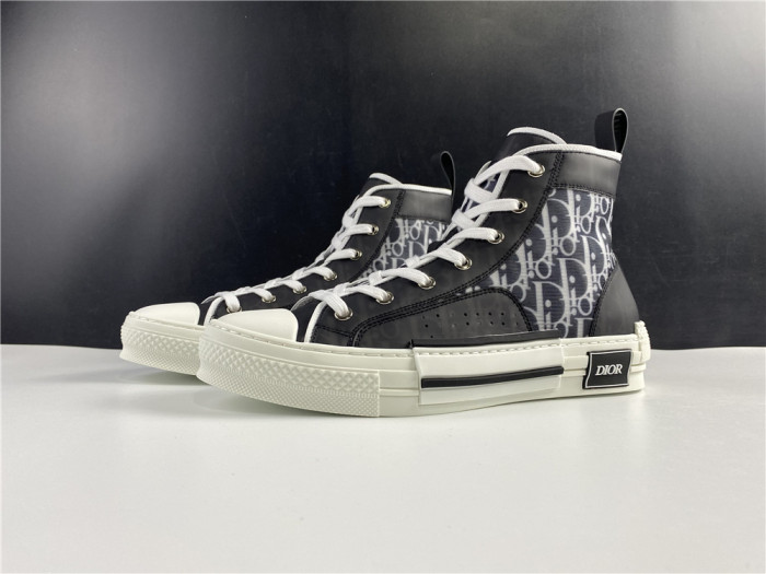 DR B23 High Top Oblique Sneaker Black & White - CCSHOES