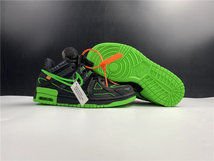OFF WHITE NIKE AIR RUBBER DUNK “GREEN STRIKE" CU6015-001 - CCSHOES