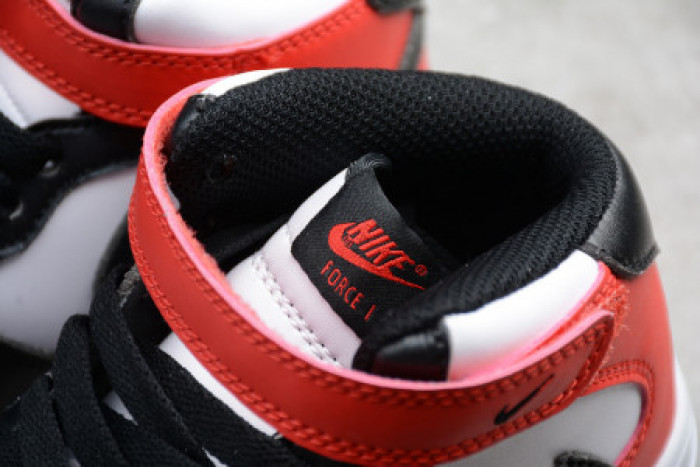 KIDS NIKE AIR FORCE 1 MID 07 X TRAVIS SCOTT WHITE BLACK RED 314197-016 - CCSHOES
