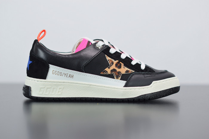 GGD Women’s fuchsia and leopard-print Yeah sneakers - CCSHOES