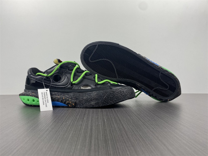 Off-White x Nike Blazer Low "Black / Green" DH7863-001 - CCSHOES