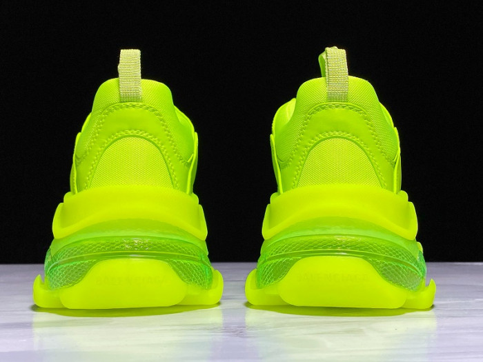BLCG Triple S Clearsole Fluo Yellow 541624 W2FF1 7320 - CCSHOES