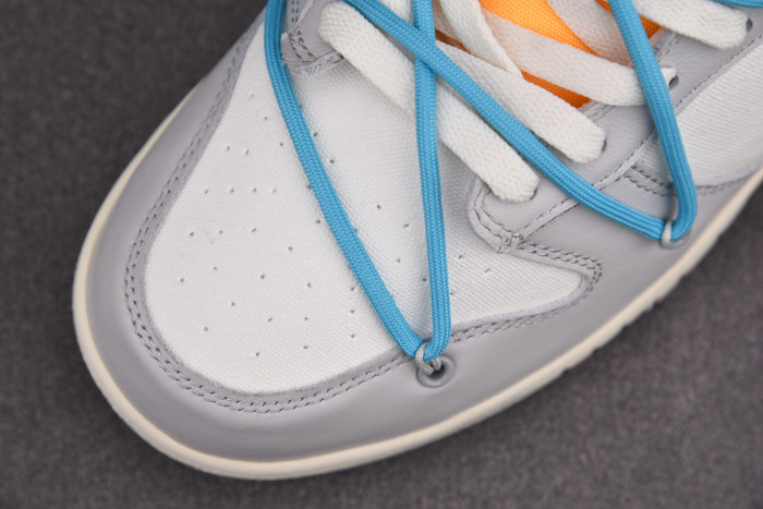 OFF-WHITE X NIKE SB DUNK LOW OW WHITE GREY BLUE DM1602-115 - CCSHOES