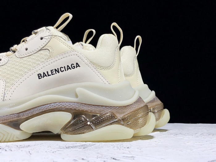 BLCG Triple S Clear Sole Beige 541624 W09O1 9005 - CCSHOES