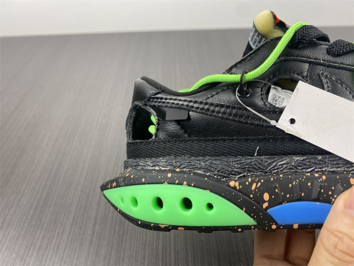 Off-White x Nike Blazer Low "Black / Green" DH7863-001 - CCSHOES