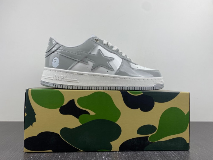 A Bathing Ape Bape Sta white and grey - CCSHOES