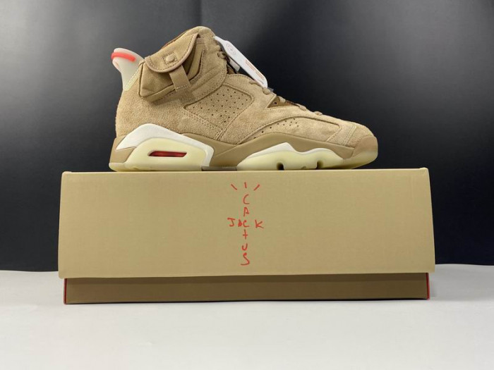 Air Jordan 6 Retro Travis Scott British Khaki DH0690-200 - CCSHOES