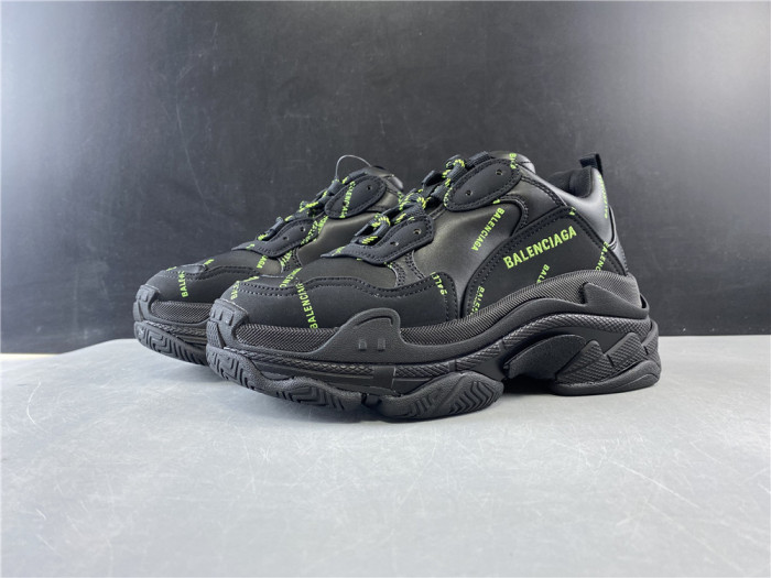 BLCG SNEAKER TRIPLE.S.GOMMA BLACK 524039 W2FA1 7633 - CCSHOES