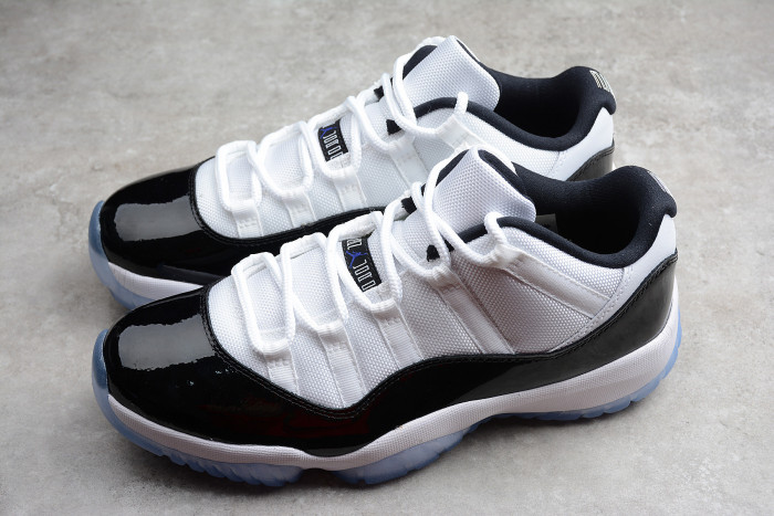 Air Jordan 11 Retro Low "Concord" Black/ White mens 528895-153 - CCSHOES