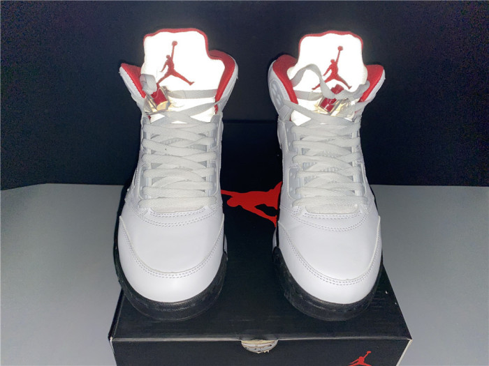 Air Jordan 5 Retro Fire Red Silver Tongue (2020) DA1911-102 - CCSHOES