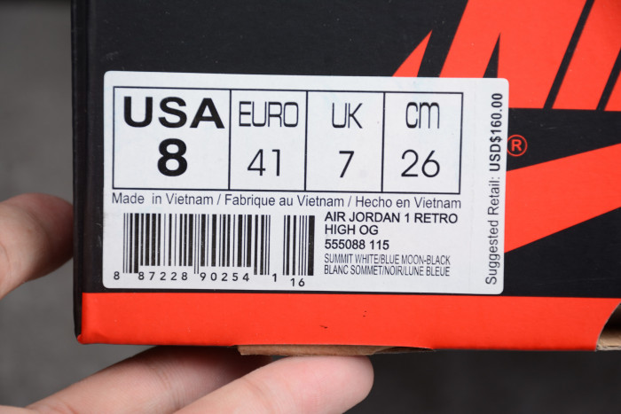 Air Jordan 1 Retro High OG “Blue Moon” 555088-115 - CCSHOES