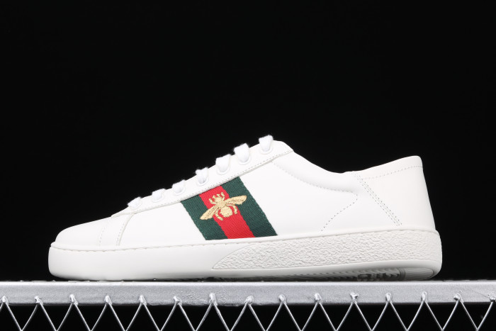 GUCC Ace Embroidered Low-Top Sneaker white with bee ‎429446 02JP0 9064 - CCSHOES