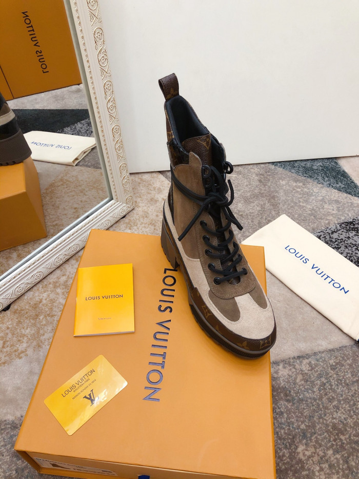 LOUS VUITON LAUREATE PLATFORM DESERT BOOT - CCSHOES
