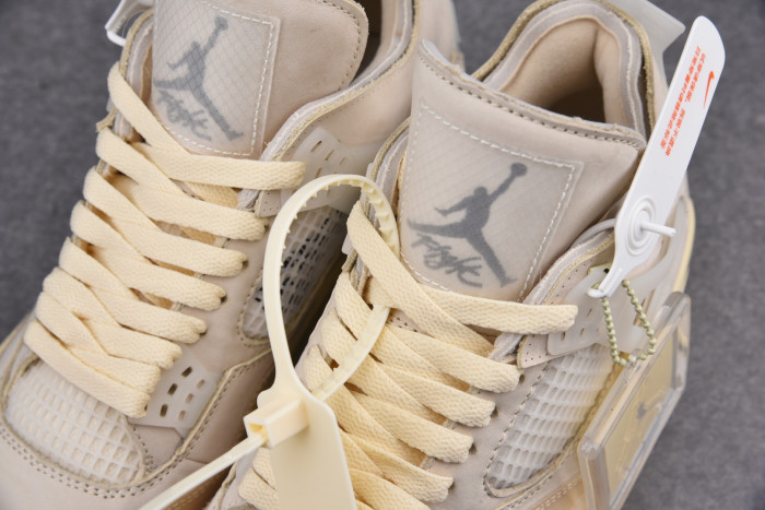 Off-White x Air Jordan 4 “Sail” CV9388-100 - CCSHOES