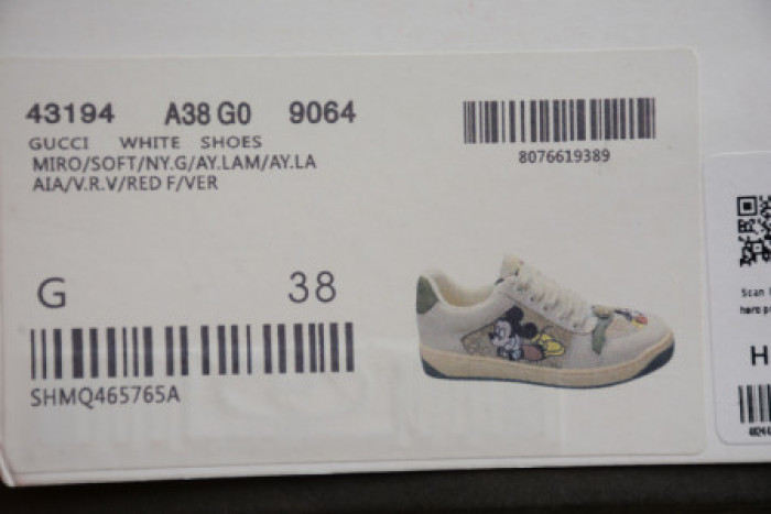 GUCC ACE EMBROIDERED LOW-TOP SNEAKER 43194 A38G0 9064 - CCSHOES