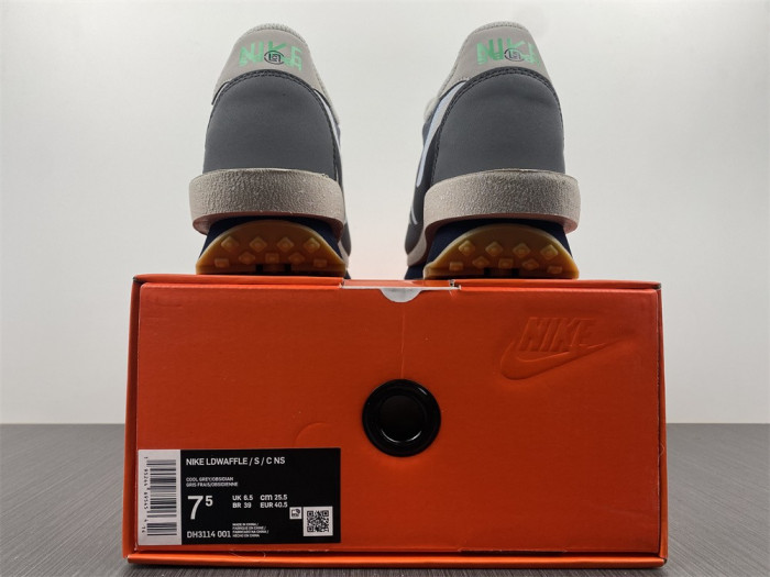 Nike LD Waffle sacai CLOT Kiss of Death 2 Cool Grey DH3114-001 - CCSHOES