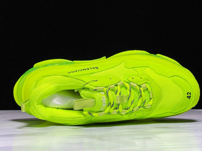 BLCG Triple S Clearsole Fluo Yellow 541624 W2FF1 7320 - CCSHOES