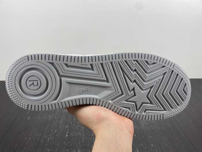 A Bathing Ape Bape Sta white and grey - CCSHOES