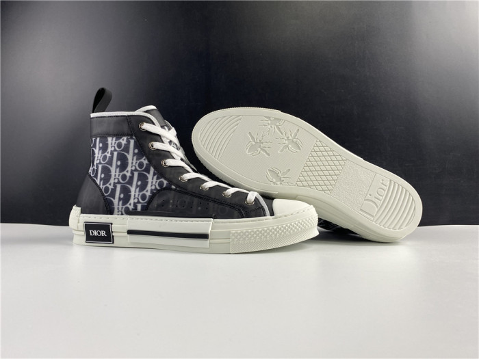 DR B23 High Top Oblique Sneaker Black & White - CCSHOES