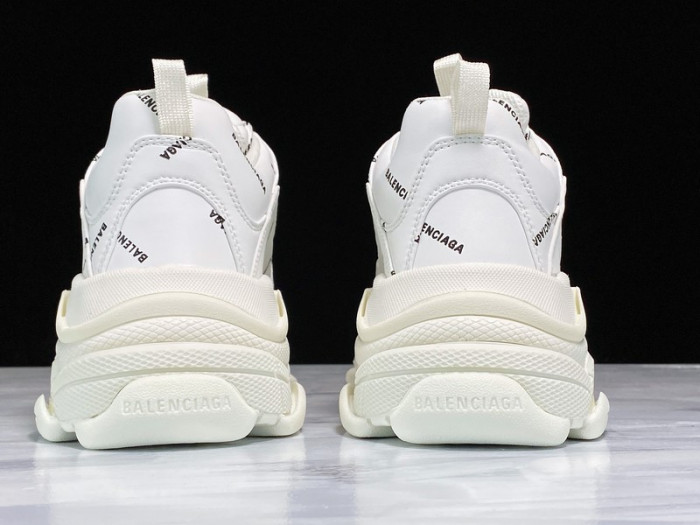 BLCG Triple S Allover Logo White 536737 W2FA1 9010 - CCSHOES