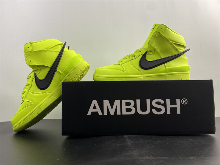 Nike Dunk High AMBUSH Flash Lime CU7544-300 - CCSHOES
