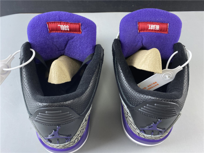 Air Jordan 3 Retro Black Court Purple CT8532-050 - CCSHOES