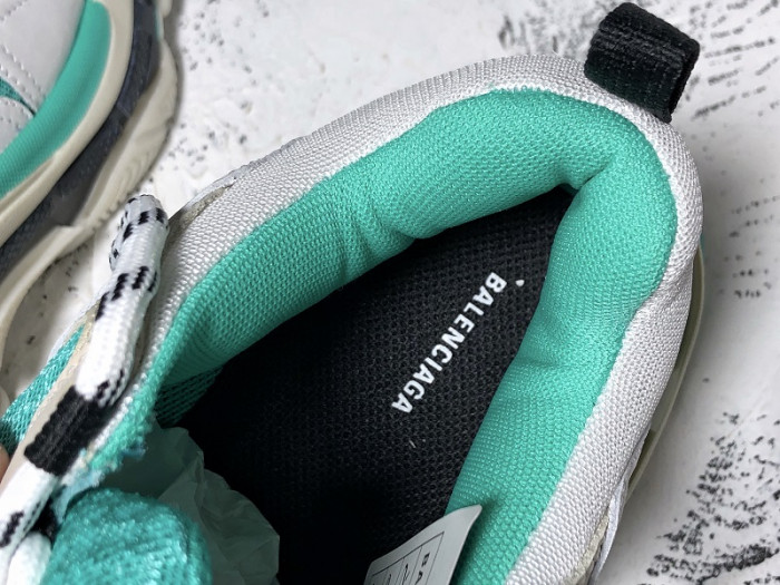 Balencaiga Triple S White Grey Turquoise (W) 524039 W09OH 3005 - CCSHOES