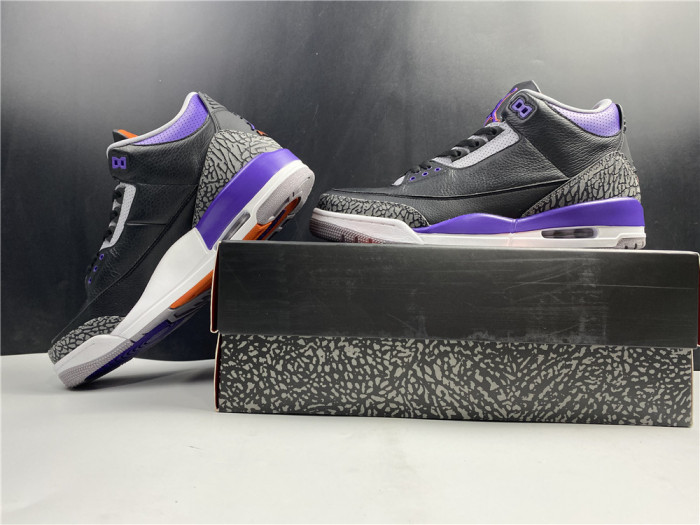 Air Jordan 3 Retro Black Court Purple CT8532 050 - CCSHOES