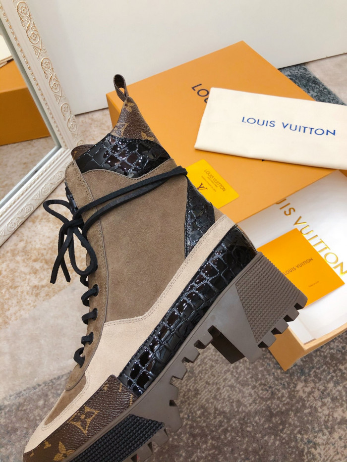 LOUS VUITON LAUREATE PLATFORM DESERT BOOT - CCSHOES