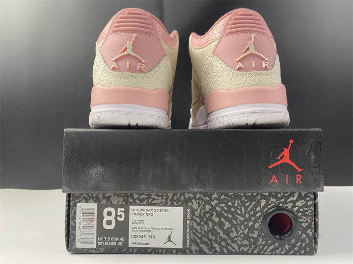 Air Jordan 3 Retro Sail Rust Pink (W) CK9246-116 - CCSHOES