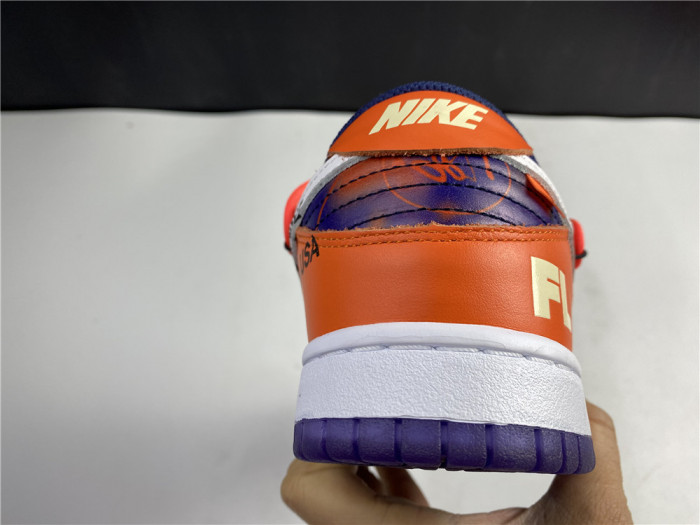 OFF-WHITE X NIKE SB DUNK LOW ORANGE PERPLE WHITE CT0856-801 - CCSHOES