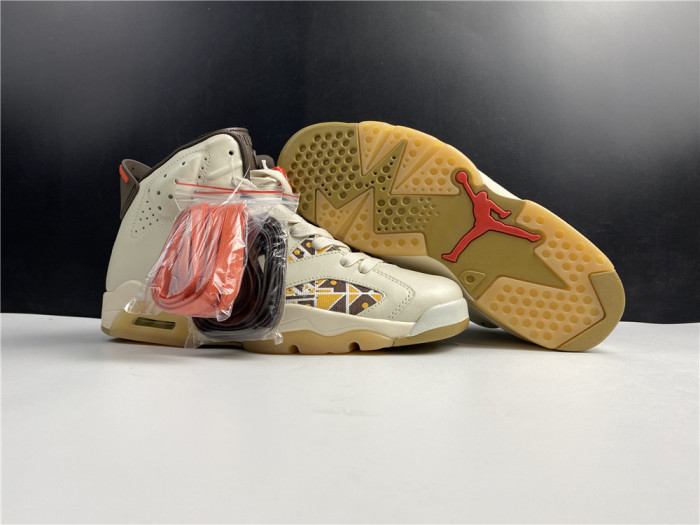 AIR Jordan 6 Retro Quai54 Sail Brown (2020) CZ4152-100 - CCSHOES