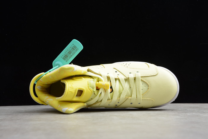 Air Jordan 6 Retro Dynamic Yellow Floral (GS) 543390-800 - CCSHOES