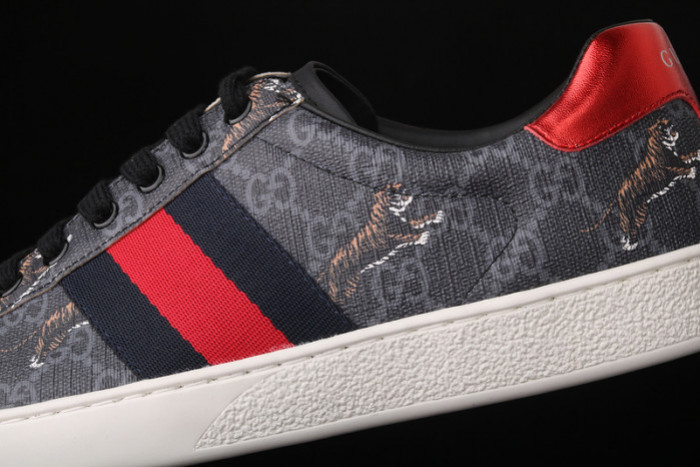 GUCC JBG LEATHER AND SUED BLACK AND TIGER ‎429445 G0K20 1102 - CCSHOES