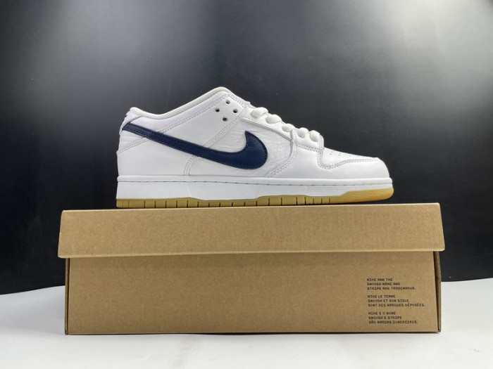 Nike SB Dunk Low Orange Label White Navy CZ2249-100 - CCSHOES