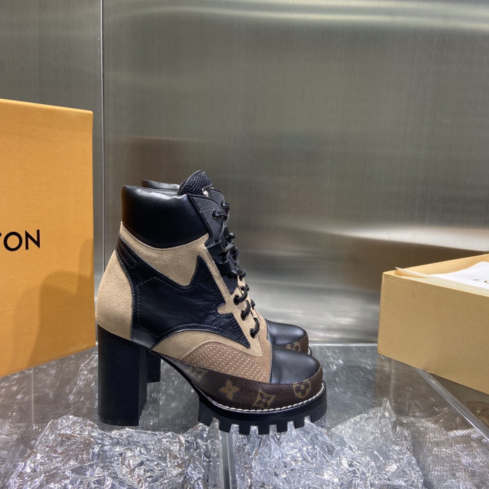 LOUS VUITON BROWN STAR TRAIL ANKLE BOOTS - CCSHOES