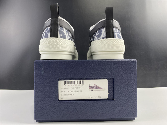 DR B23 Low Top Oblique Sneaker Black & White - CCSHOES