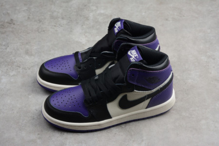 KIDS AIR JORDAN 1 RETRO HIGH OG 'COURT PURPLE' 555088-501 - CCSHOES