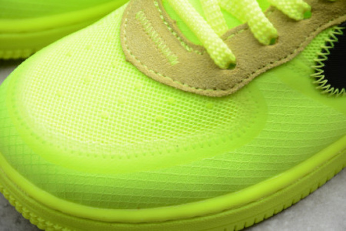 AIR FORCE 1 TD X OFF WHITE VOLT HYPER JADE CONE TODDLER BV0853-700 - CCSHOES
