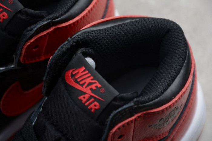 KIDS AIR JORDAN 1 RETRO HIGH OG BANNED BRED BLACK RED 555088 001 - CCSHOES