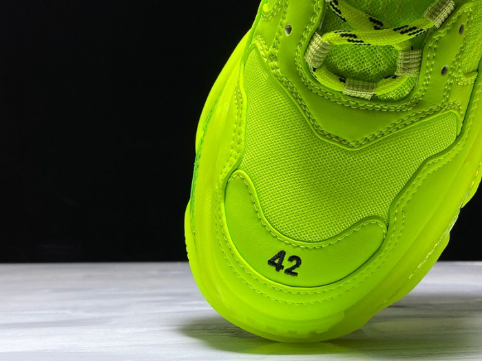 BLCG Triple S Clearsole Fluo Yellow 541624 W2FF1 7320 - CCSHOES