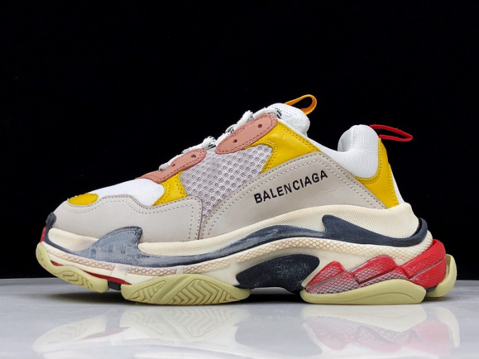 BLCG Triple S Cream Yellow Red 524038 W09O5 9035 - CCSHOES