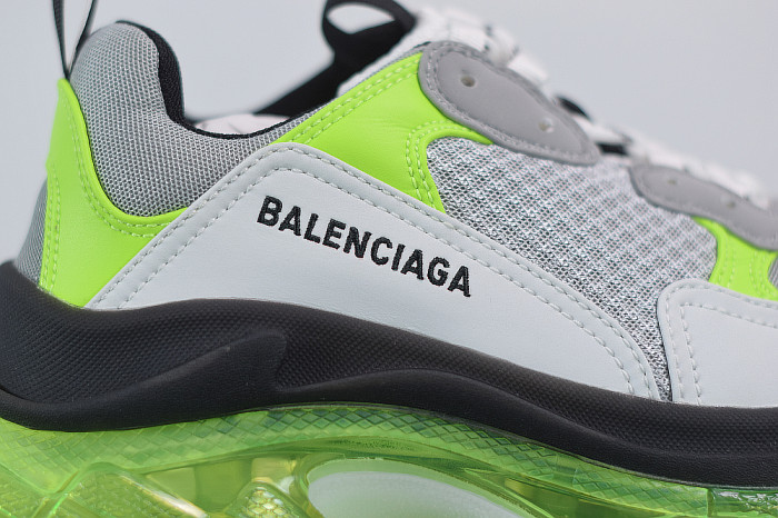 BLCG SNEAKER TRIPLE.S.GOMMA GREY WHITE GREEN 541624 W2FR1 8297 - CCSHOES