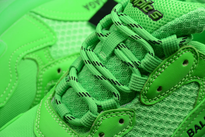 BLCG Triple S Neon Green Clear Sole 544351 W09OL 3801 - CCSHOES